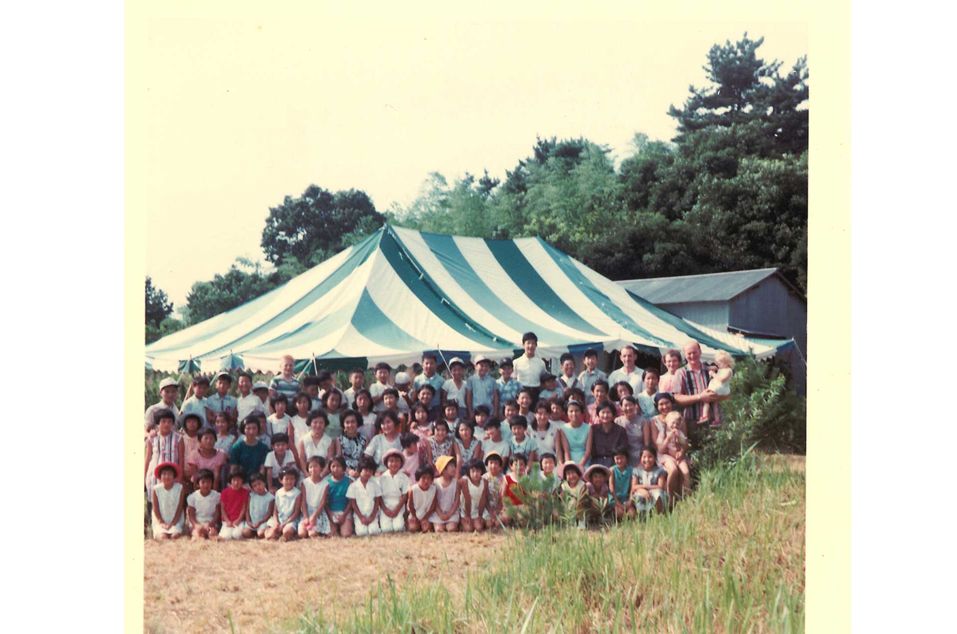 1968年日進での子どもキャンプの写真