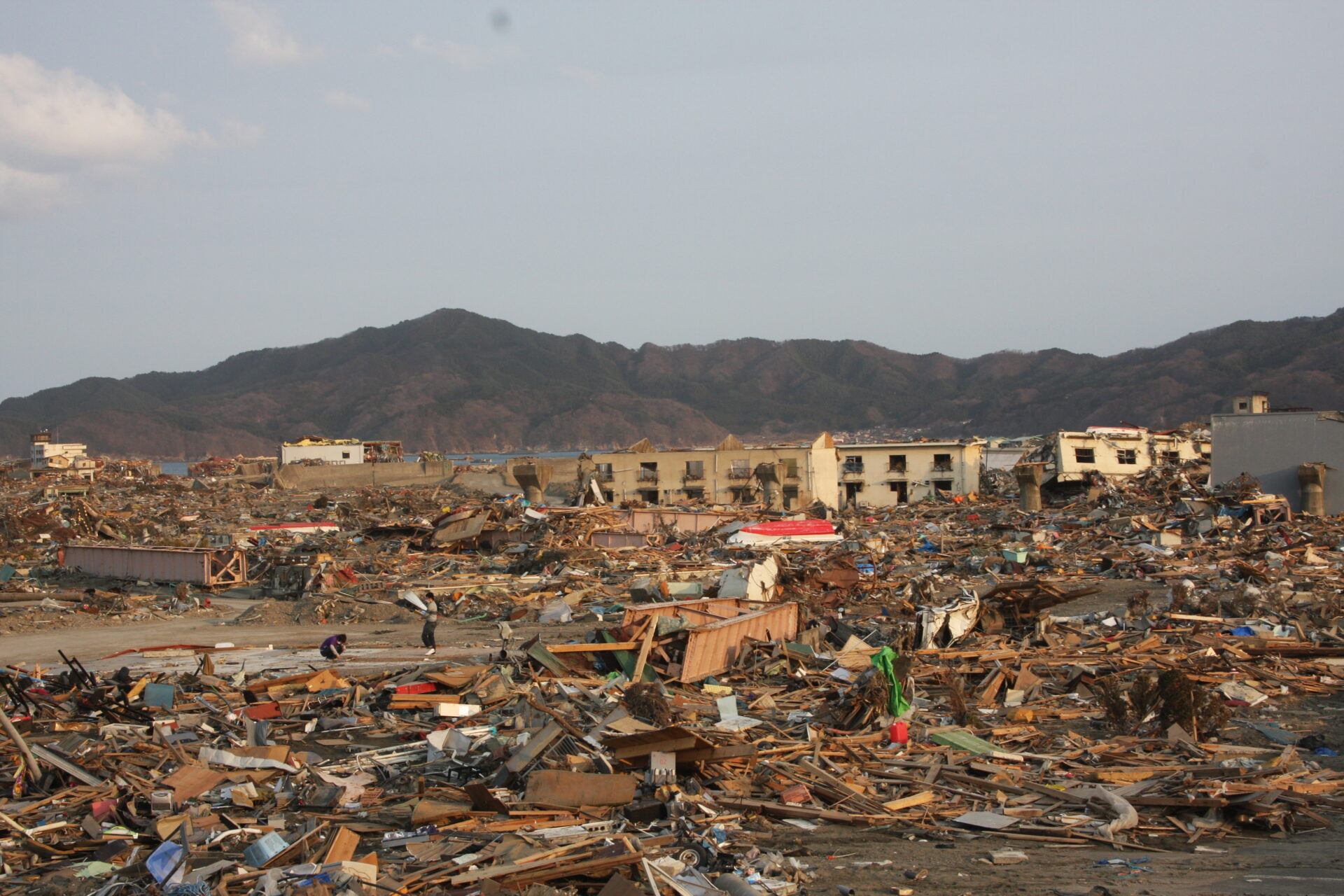 2011年3月災害直後の岩手県大槌町